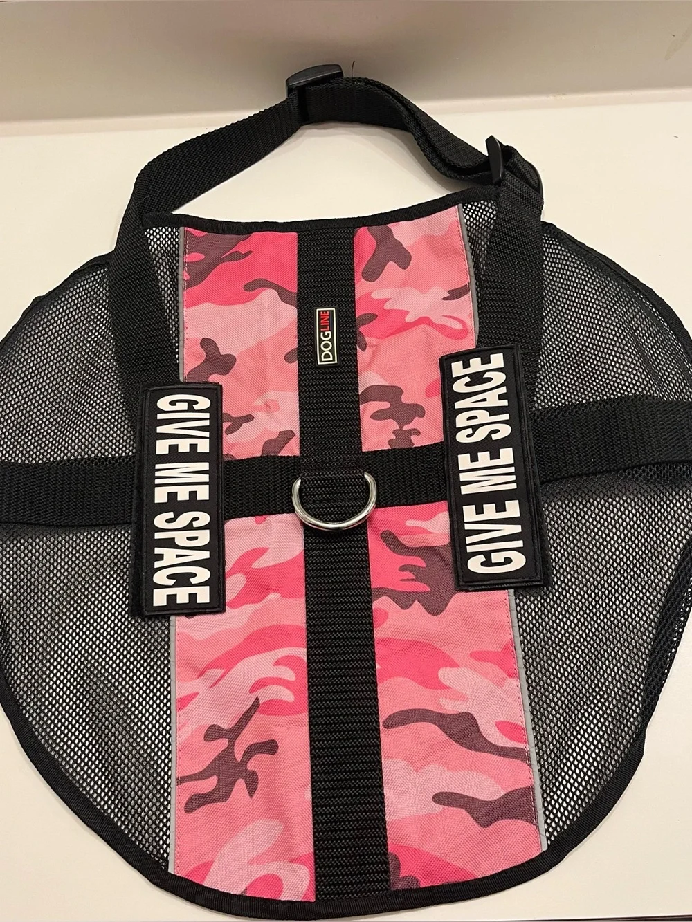 Pink Camouflage 'Give Me Space' Dog Harness
